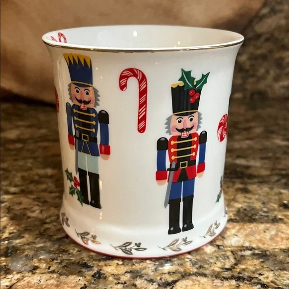 Grace Teaware Set Of 2 Holiday Nutcracker Theme Porcelain Mugs - Picture 3 of 10